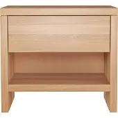Erst-Holz Nachttisch Buche Nachtkästchen Bettkommode Nachtschrank mit Schublade 90.20-K39