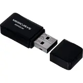 Mercusys MW300UM, Kabellos, USB, USB, Wi-Fi 4 (802.11n), 300 Mbit/s, Schwarz