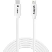 Sandberg 136-59, 2 m, Lightning, USB C, Stecker, Stecker, Weiß