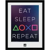 Abystyle PLAYSTATION - Framed print "Eat Sleep Repeat" (30x40)