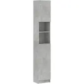 vidaXL Badezimmerschrank Betongrau 32x25,5x190 cm Holzwerkstoff