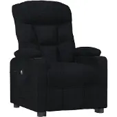 vidaXL Relaxsessel Elektrisch Schwarz Stoff