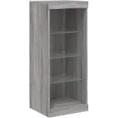 vidaXL Sideboard mit LED-Leuchten Grau Sonoma 41x37x100 cm