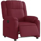 vidaXL Relaxsessel Elektrisch Weinrot Stoff