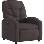 vidaXL Relaxsessel Elektrisch Dunkelbraun Stoff