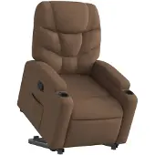 vidaXL Relaxsessel mit Aufstehhilfe Braun Stoff
