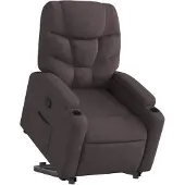 vidaXL Relaxsessel mit Aufstehhilfe Dunkelbraun Stoff