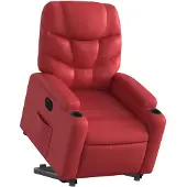 vidaXL Relaxsessel mit Aufstehhilfe Elektrisch Rot Kunstleder