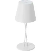 LINDBY LED-Akkutischleuchte Janea CROSS, weiß, Metall