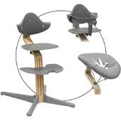 Stokke Nomi Bundle Hochstuhl Eiche inkl. Newbornset und Babyset, grau
