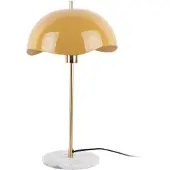 Leitmotiv - Tischleuchte Waved Dome - Gelb - 30x30x56cm Tischlampe - Nachttischlampe, Wohnzimmer, Schlafzimmer