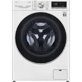LG F2DV5S7S1E, Frontlader, Freistehend, Weiß, Links, Tasten, Drehregler, LED