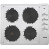 Candy CLE64KX, Edelstahl, Integriert, 58 cm, Versiegelte Platte, Edelstahl, 4 Zone(n)