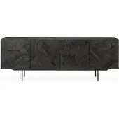 Ethnicraft Graphic Indoor Anrichte Teakholz Schwarz
