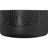 HP 965 Ergonomic Wireless Keyboard, Volle Größe (100%), Kabellos, RF Wireless + Bluetooth, Membran Key Switch, Schwarz