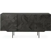 Ethnicraft Graphic Indoor Anrichte Teakholz Schwarz