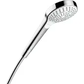 Hansgrohe Croma Select S, Handduschbrause mit Kopf, Chrom, Weiß, Wand