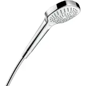 Hansgrohe Croma Select E, Handduschbrause mit Kopf, Chrom, Weiß, Wand