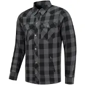 Rusty Stitches Neil Motorrad Hemd, schwarz/grau, M