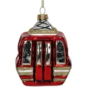 HD Collection Ornament Skigondel Glas Rot 10.5cm (rood)