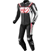 Berik Race-Tech Schwarz Weiß 1-Teiler Motorrad Lederkombi Größe 56