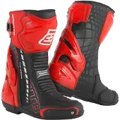 Bogotto Donington Schwarz Rot Motorrad Stiefel Größe 48