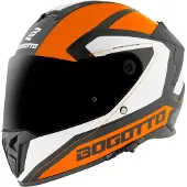 Bogotto FF122 BGT Weiß Orange Integralhelm Größe M