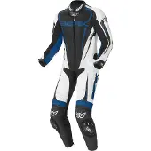 Berik Race-X Schwarz Weiß Blau 1-Teiler Motorrad Lederkombi Größe 56