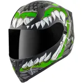 Bogotto V128 Naga Matt Schwarz Grün Integralhelm Größe XL