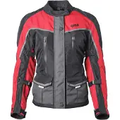 GMS Twister Neo wasserdichte Damen Motorrad Textiljacke, schwarz/rot, 2XL