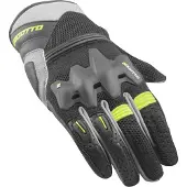 Bogotto Xatran Perforierte Schwarz Grau Neon Gelb Handschuhe Größe XS