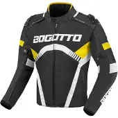 Bogotto Boomerang Wasserdichte Schwarz Gelb Motorrad Textiljacke Größe XL