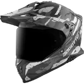 Bogotto FG-601 Sniper Schwarz Grau Fiberglass Enduro Helm Größe M