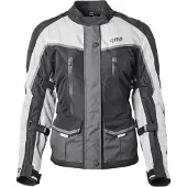 GMS Twister Neo wasserdichte Damen Motorrad Textiljacke, schwarz/grau/weiß, M