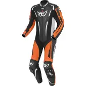 Berik RSF-Teck Perforierte Schwarz Orange Weiß 1-Teiler Motorrad Lederkombi Größe 50