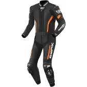 Berik Losail Schwarz Orange 2-Teiler Motorrad Lederkombi Größe 56