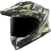 Bogotto FG-601 Sniper Schwarz Grau Grün Fiberglass Enduro Helm Größe L
