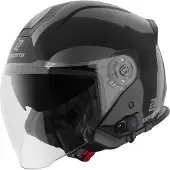 Bogotto H586 BT Solid Schwarz Bluetooth Jethelm Größe XS