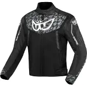 Berik Camo Street wasserdichte Motorrad Textiljacke, schwarz/weiß, 56