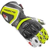 Bogotto Monza Perforierte Schwarz Weiß Neon Gelb Handschuhe Größe 3XL