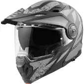 Bogotto FG-102 Safari Fiberglass Enduro Helm Schwarz Grau Größe L