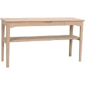 Rowico Home Konsole Markham aus Eiche, skandinavischer Stil mit Schublade, Whitewash, 140x40x75 cm