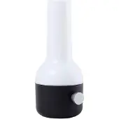 LINDBY LED-Akku-Außentischleuchte Isaline, schwarz, dimmbar