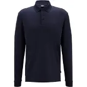 BOSS Longsleeve-Poloshirt aus Interlock-Baumwolle mit Logo Grösse XXL