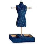 Gift Decor Schmuckattrappe Samt blau dekoration r
