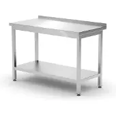 Hendi Arbeitstisch Kitchen Line mit Aufkantung und Grundboden 1200x600x850mm