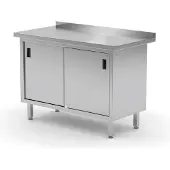 Hendi Wandtischschrank mit Schiebetüren – verschweißt, Profi Line, 1000x600x(H)850mm