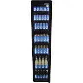 Gastro-Cool - Retro Kühlschrank mit Glastür - Slimcooler - schwarz - GCGD175