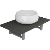 vidaXL 2-tlg. Badmöbel-Set Keramik Grau
