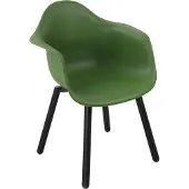 Lesli Living Design-Stuhl im 4er-Set "Montreux" grün/anthrazit